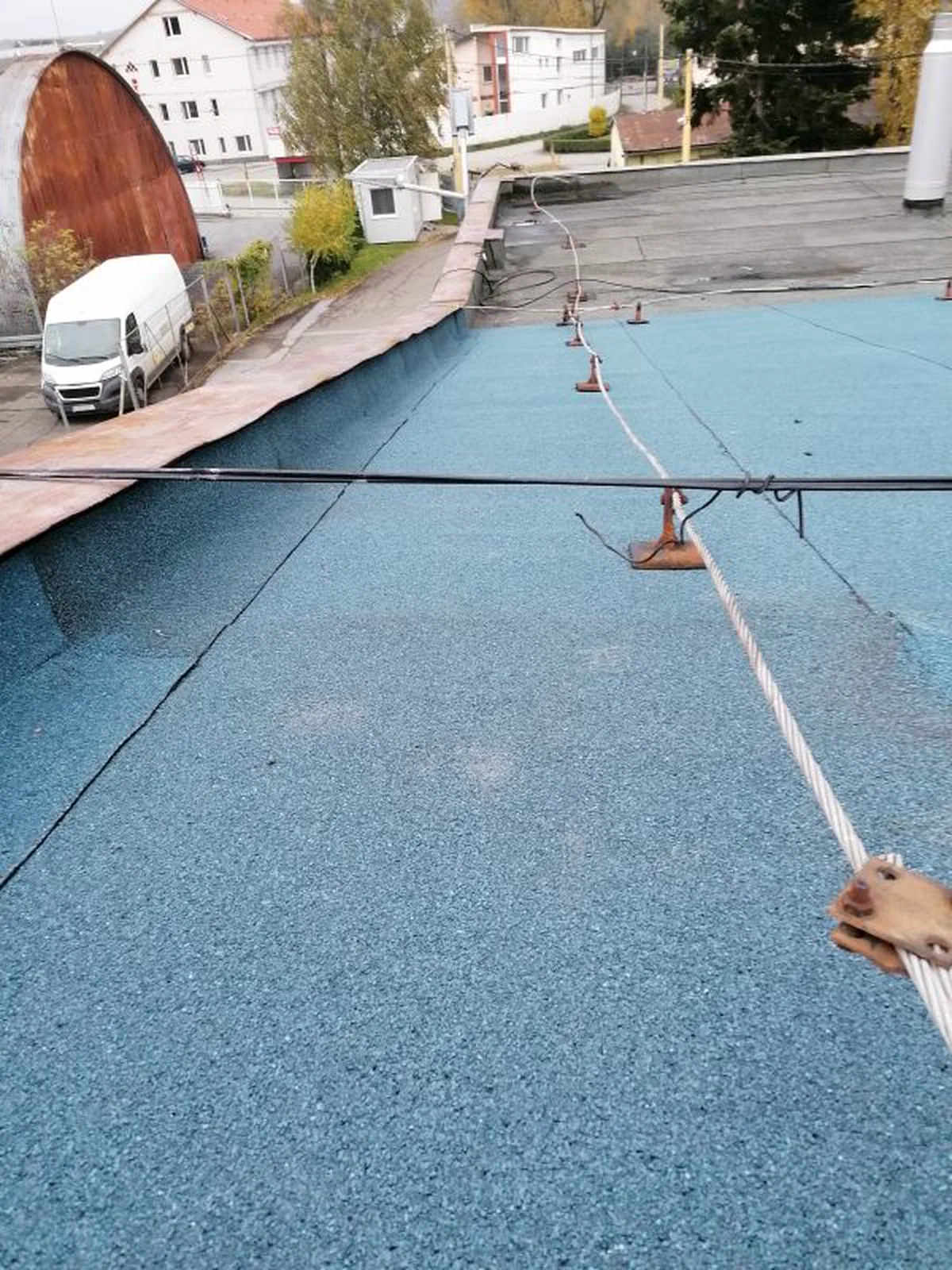 Detail hydroizolačných prác na plochej streche